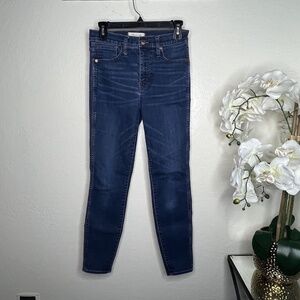 Madewell 10” High Rise Skinny Jeans Size 26 blue medium wash